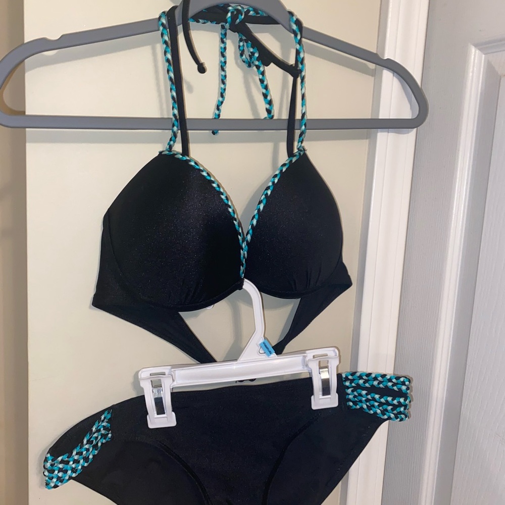 Tahiti Braided Strap Bikini Top and Bottom